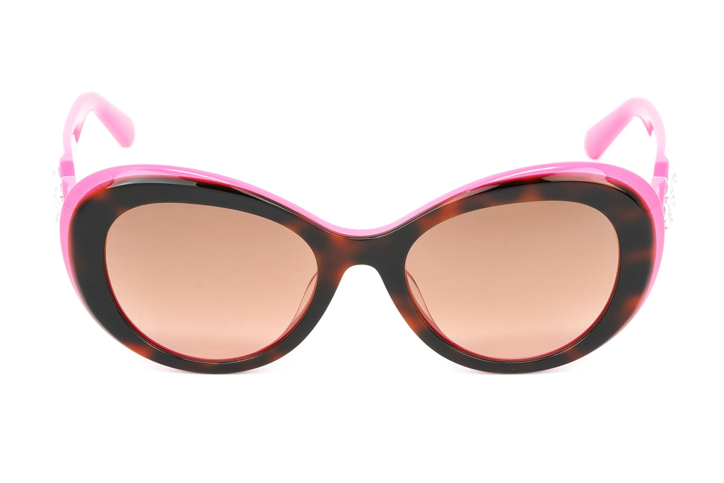 Swarovski Vintage Women's Sunglasses Oval Cat Eye Tortoise Pink