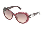 Swarovski Women's Sunglasses Oval Cat Eye Translucent Aubergine