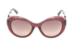 Swarovski Women's Sunglasses Oval Cat Eye Translucent Aubergine