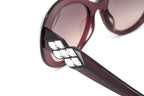 Swarovski Women's Sunglasses Oval Cat Eye Translucent Aubergine