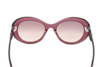 Swarovski Women's Sunglasses Oval Cat Eye Translucent Aubergine