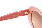 Swarovski Vintage Women's Sunglasses Oval Cat Eye Translucent Rosewood