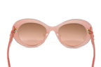 Swarovski Vintage Women's Sunglasses Oval Cat Eye Translucent Rosewood