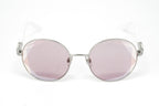 Swarovski Women's Sunglasses Round Silver Pink