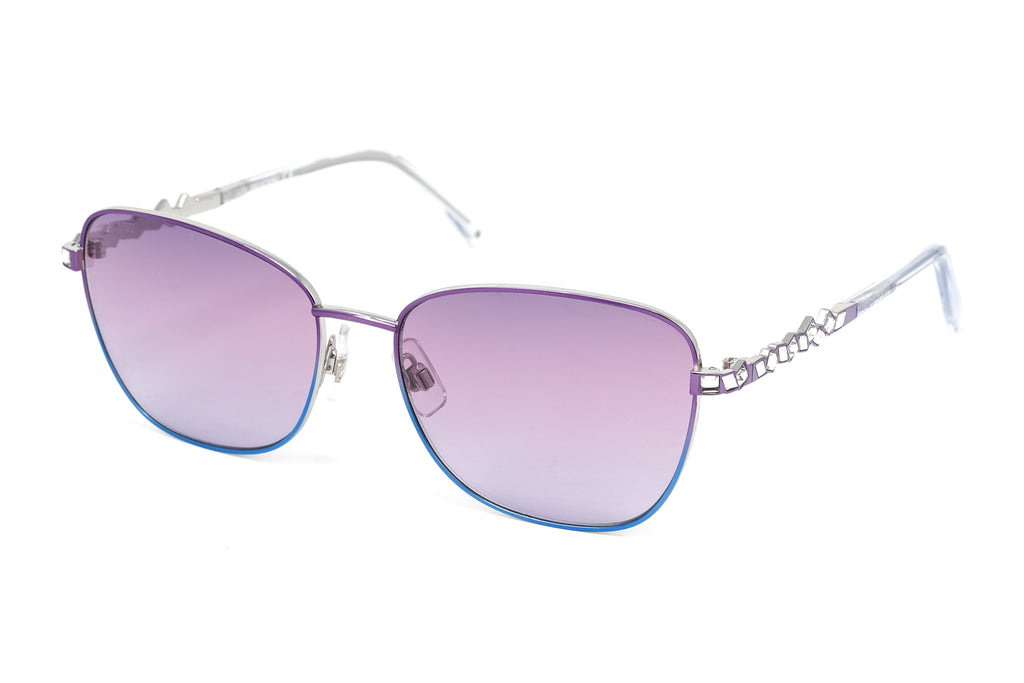 Swarovski Women's Sunglasses Rectangular Gradient Purple Blue