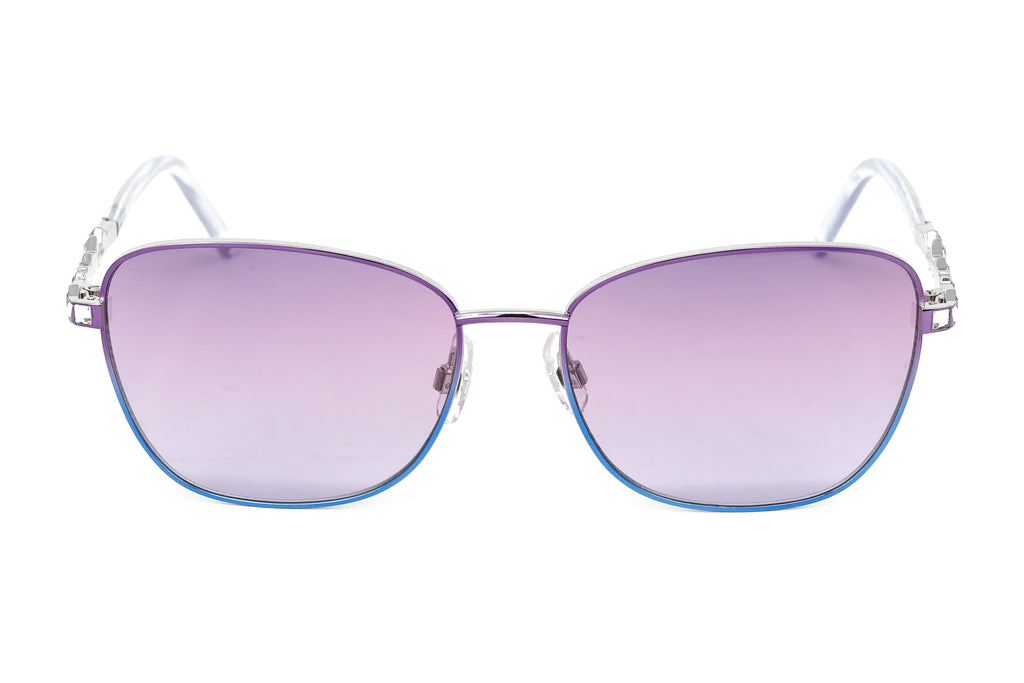 Swarovski Women's Sunglasses Rectangular Gradient Purple Blue