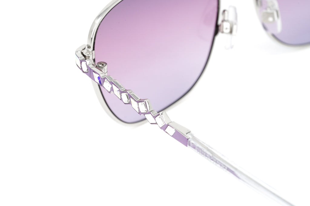 Swarovski Women's Sunglasses Rectangular Gradient Purple Blue
