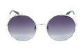 Swarovski Women's Sunglasses Round Silver Gradient Grey