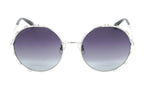 Swarovski Women's Sunglasses Round Silver Gradient Grey