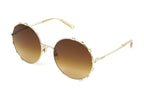 Swarovski Women's Sunglasses Round Gold Gradient Brown
