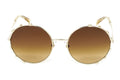 Swarovski Women's Sunglasses Round Gold Gradient Brown
