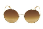 Swarovski Women's Sunglasses Round Gold Gradient Brown