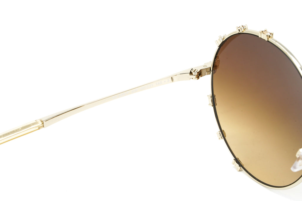 Swarovski Women's Sunglasses Round Gold Gradient Brown