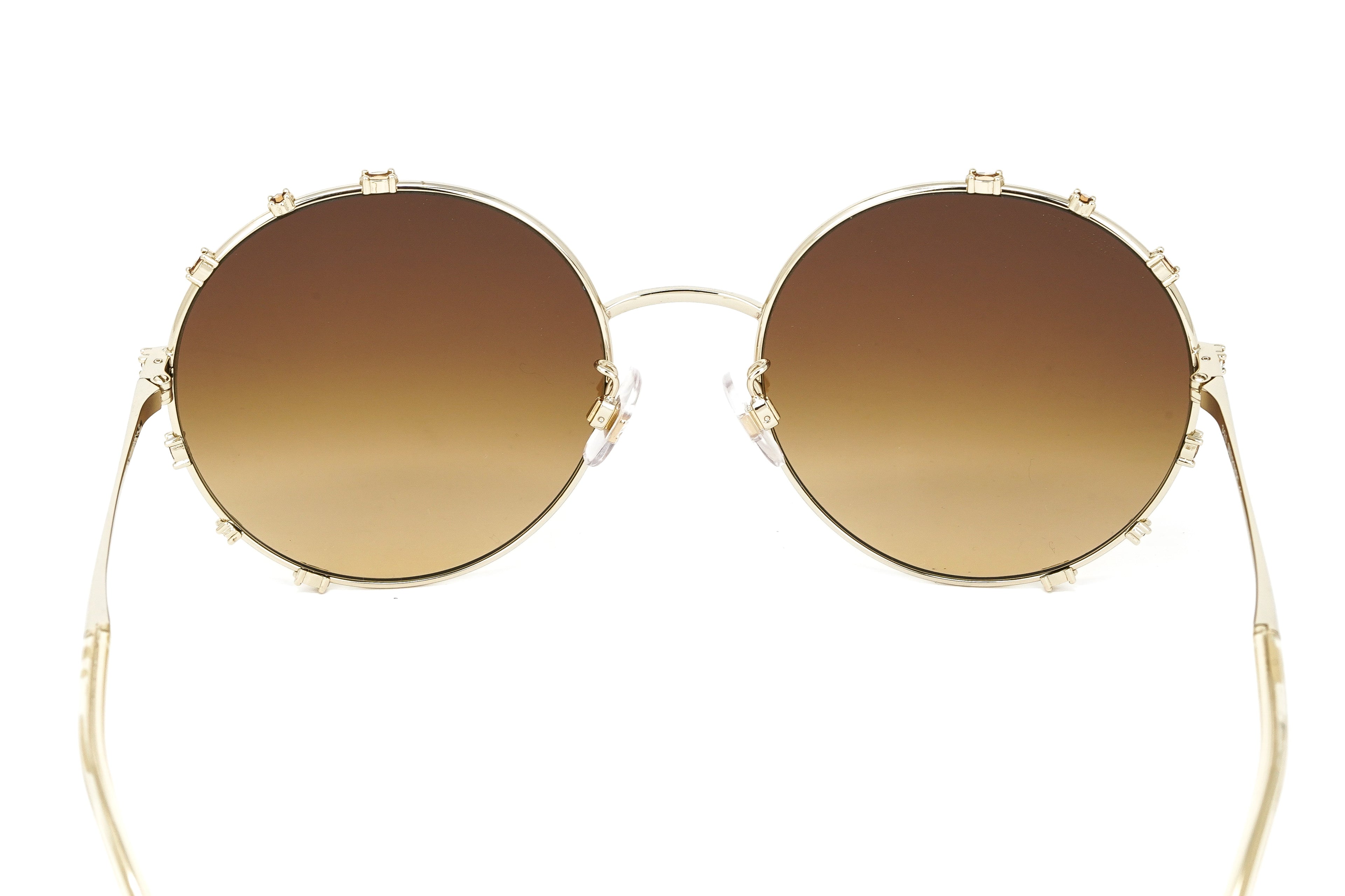 Swarovski Women's Sunglasses Round Gold Gradient Brown