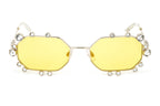 Swarovski Women's Sunglasses Irregular Yellow Mirrored