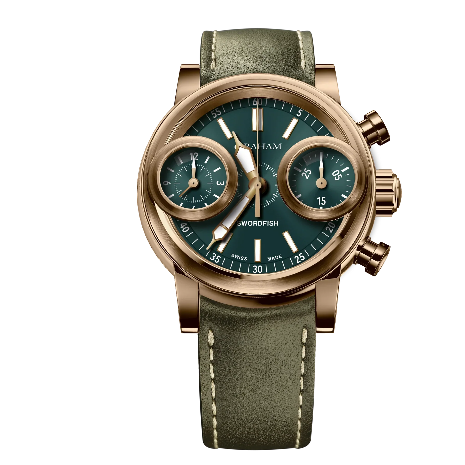 Graham Swordfish Chronograph Green Bronze Watch 2SXAK.G01A