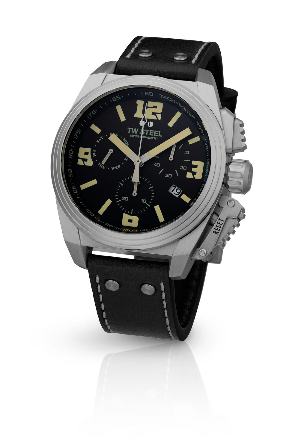 TW Steel Watch Swiss Canteen Chronograph Black