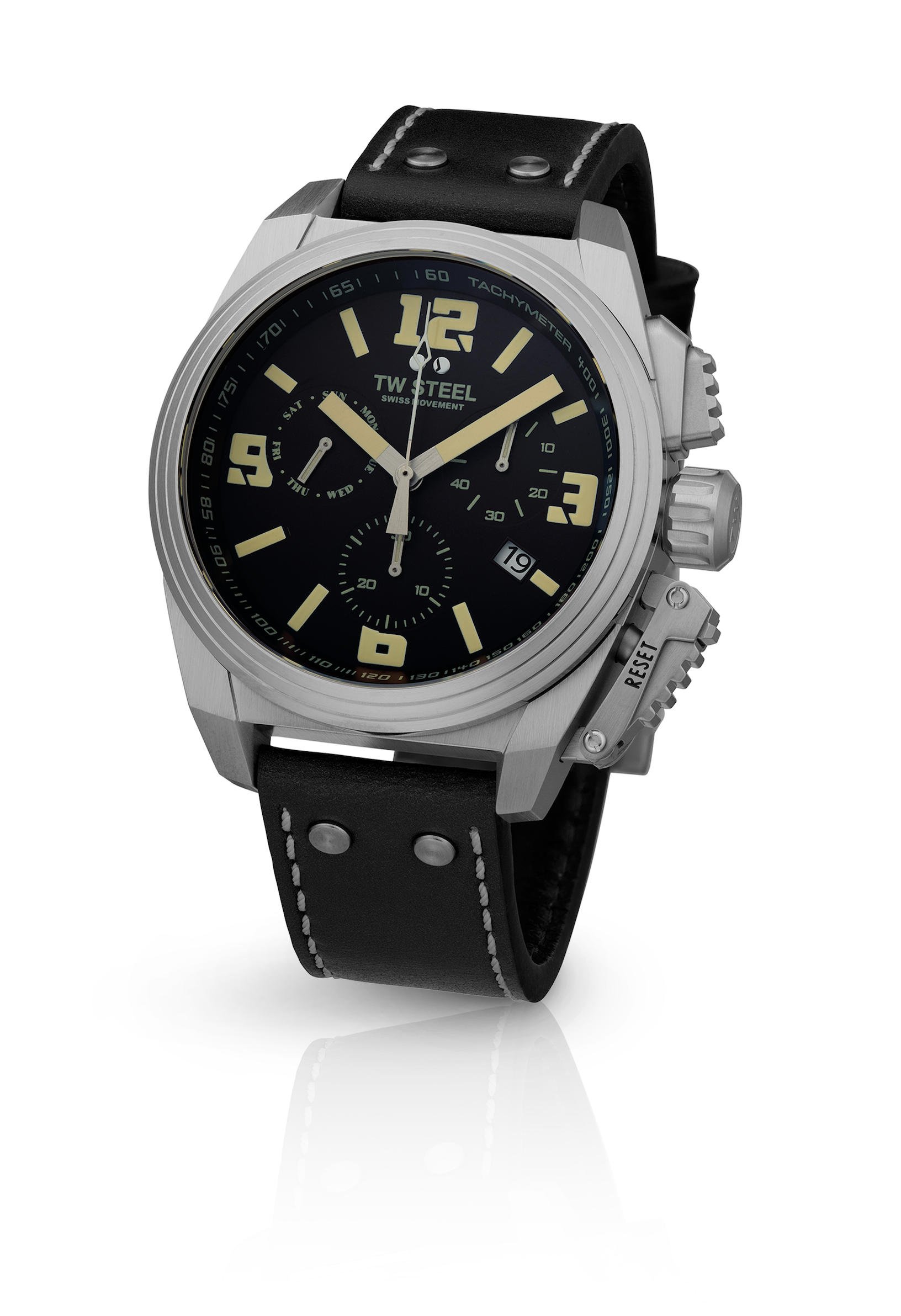 TW Steel Watch Swiss Canteen Chronograph Black