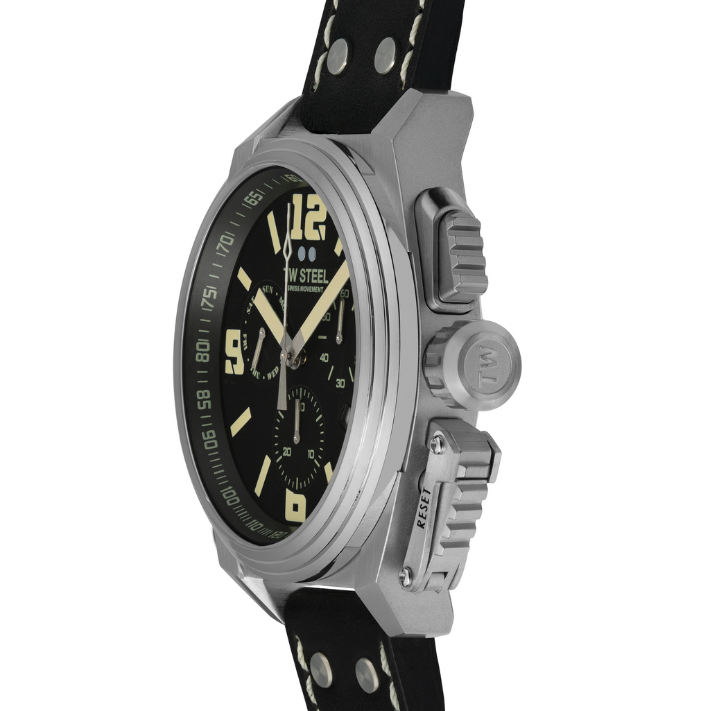 TW Steel Watch Swiss Canteen Chronograph Black