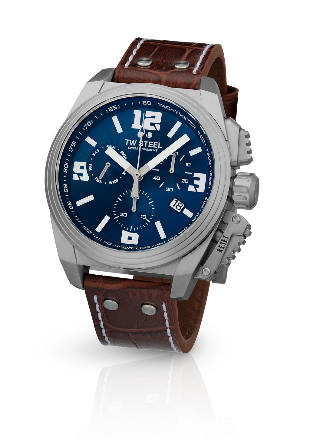 TW Steel Watch Swiss Canteen Chronograph Blue
