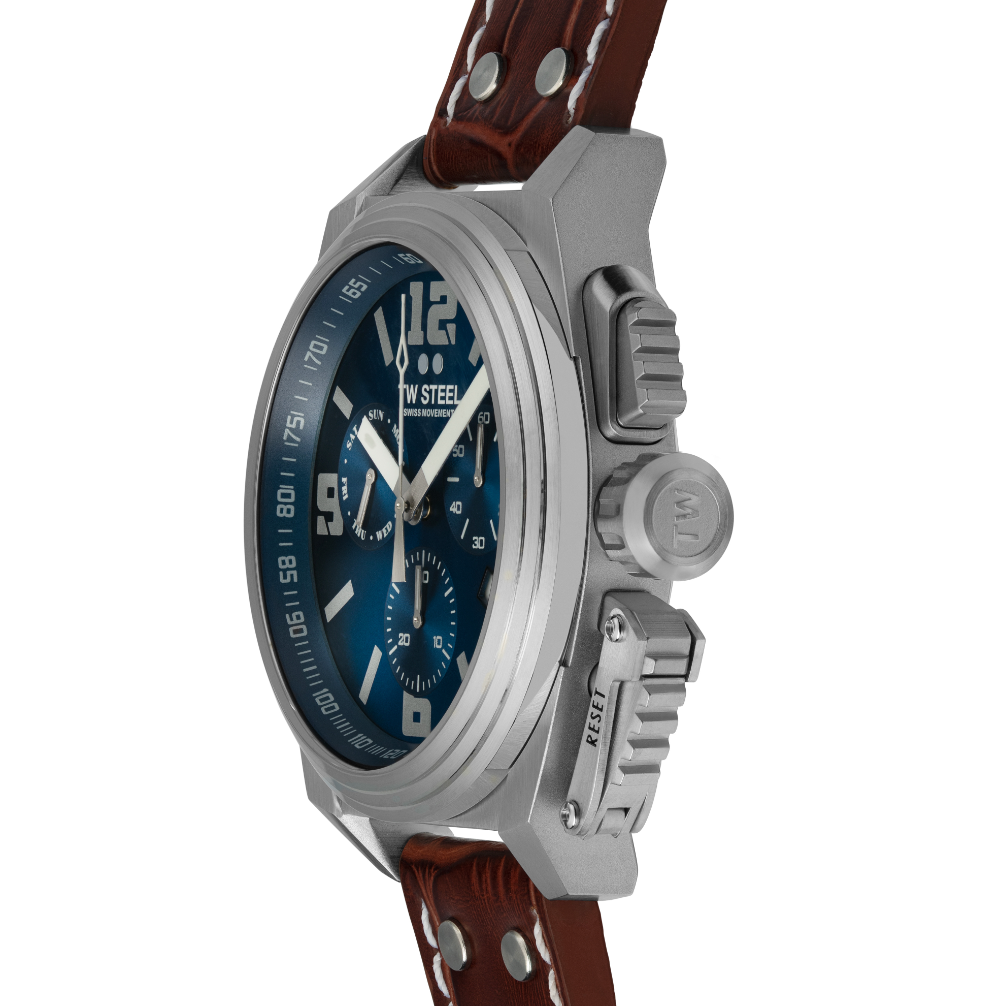 TW Steel Watch Swiss Canteen Chronograph Blue