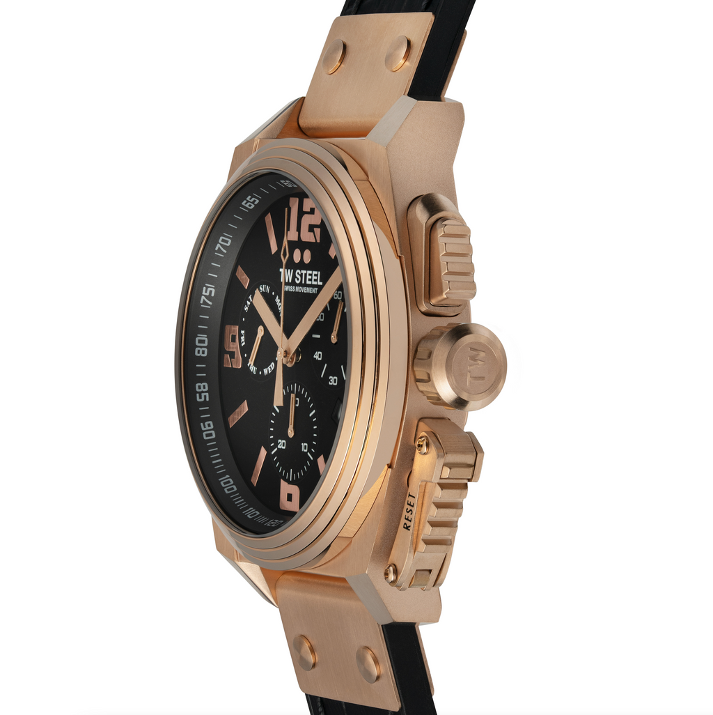 TW Steel Watch Swiss Canteen Chronograph Rose Gold