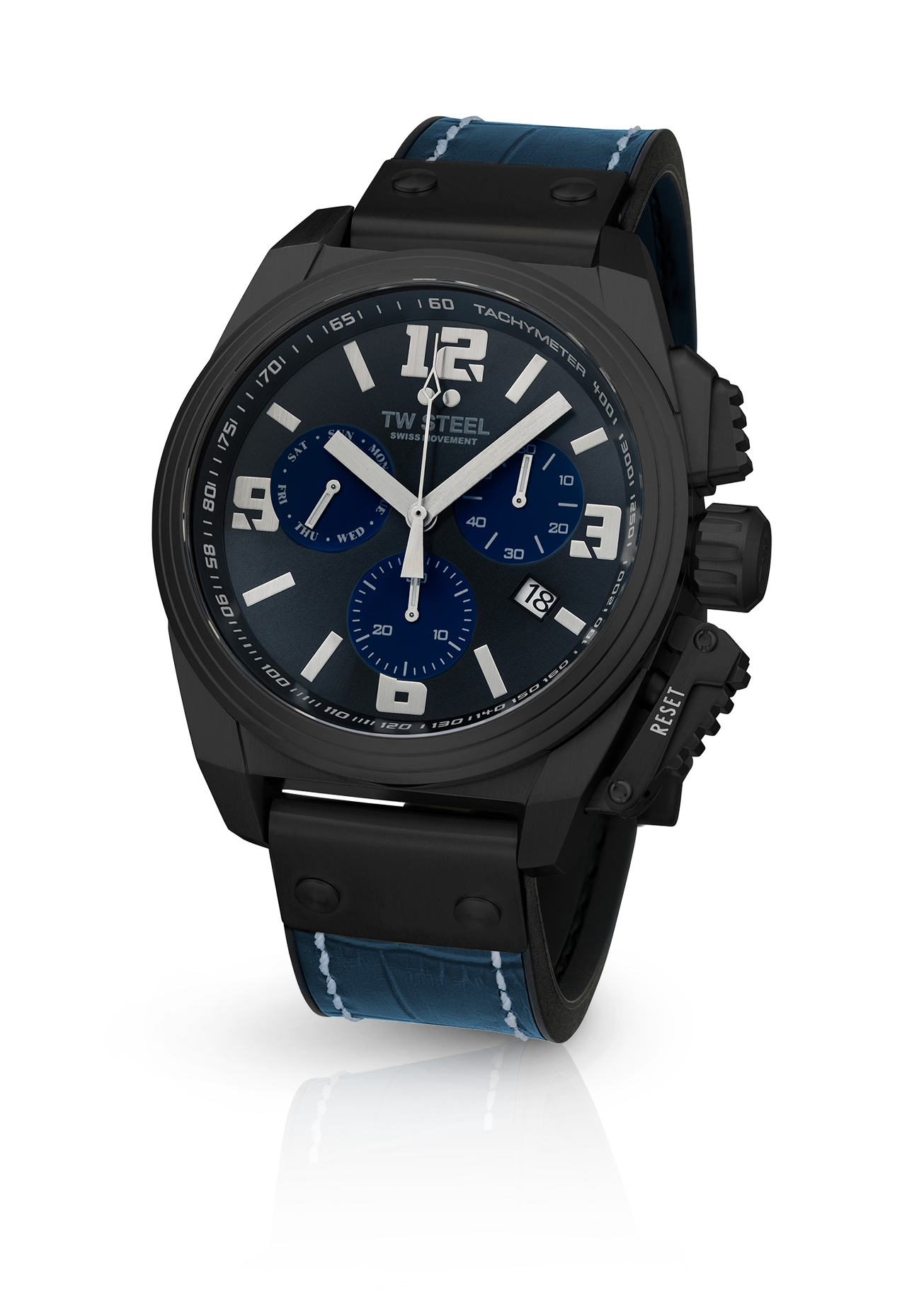 TW Steel Watch Swiss Canteen Chronograph Black