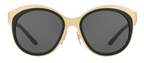 Ralph Lauren Women's Sunglasses Oversized Round Gold/Grey
