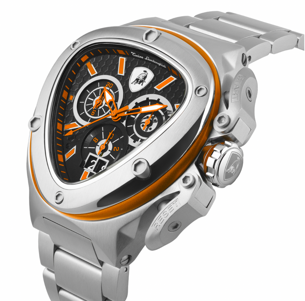Tonino Lamborghini Spyder X SS Chronograph Date Steel Orange