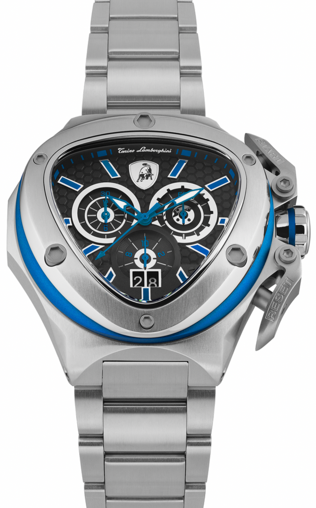 Tonino Lamborghini Spyder X SS Chronograph Date steel Blue