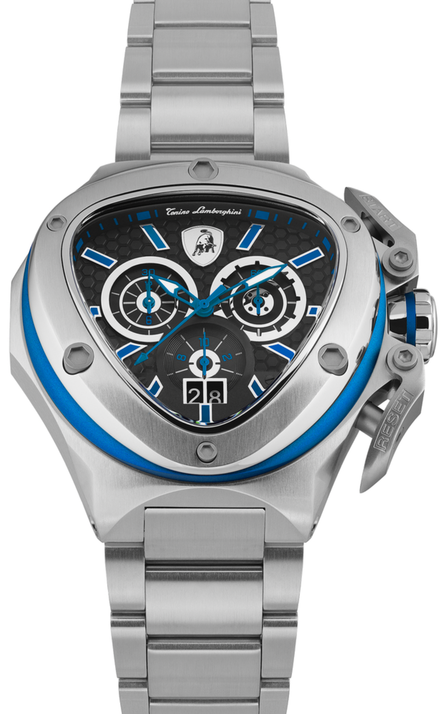 Tonino Lamborghini Spyder X SS Chronograph Date steel Blue