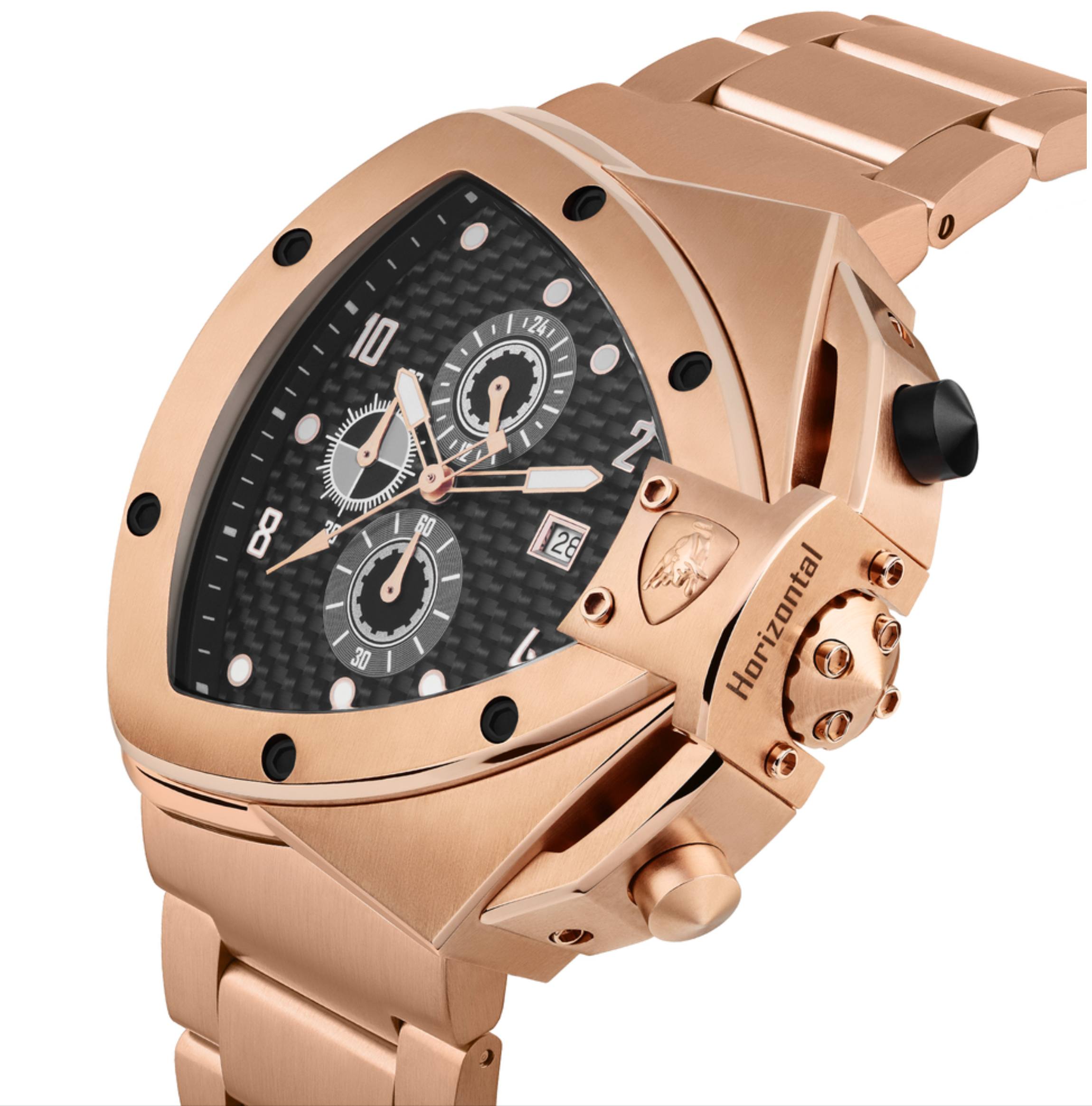 Tonino Lamborghini Men's Chronograph Watch Spyder Horizontal Rose Gold