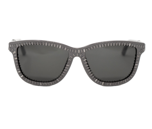 Alexander Wang Sunglasses Rectangular Grey Zip Motif