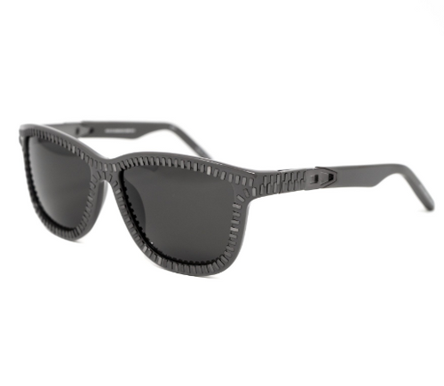 Alexander Wang Sunglasses Rectangular Grey Zip Motif