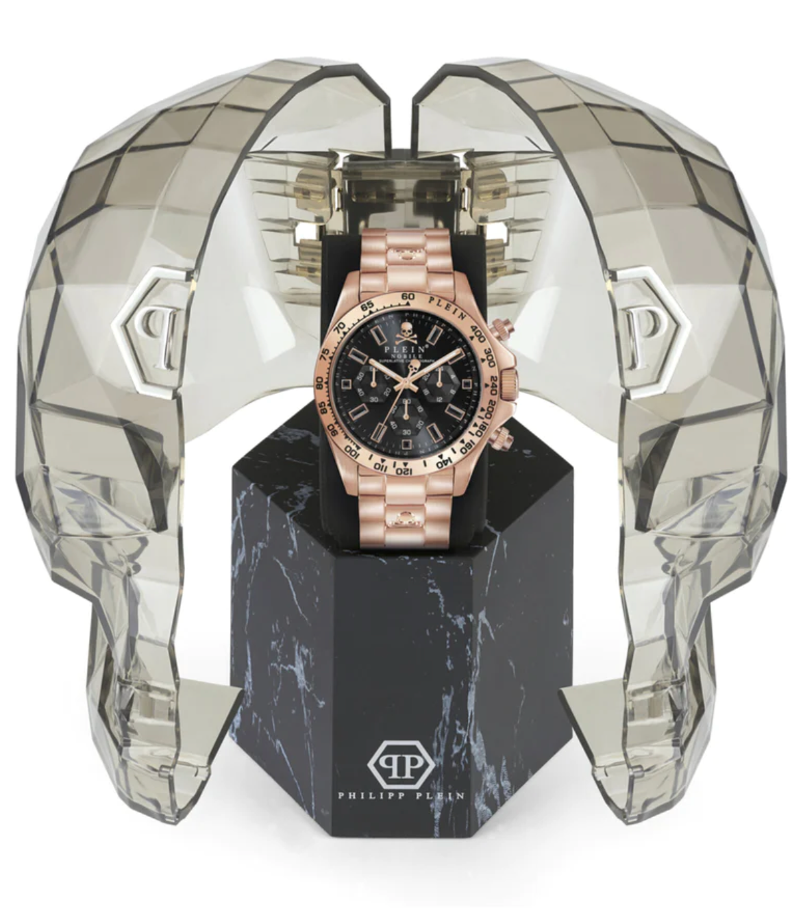 Philipp Plein Mens Watch Nobile Chronograph Rose Gold