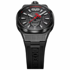 Bomberg Men's BOLT-68 Auto Metropolis Mexico City Black PVD Watch