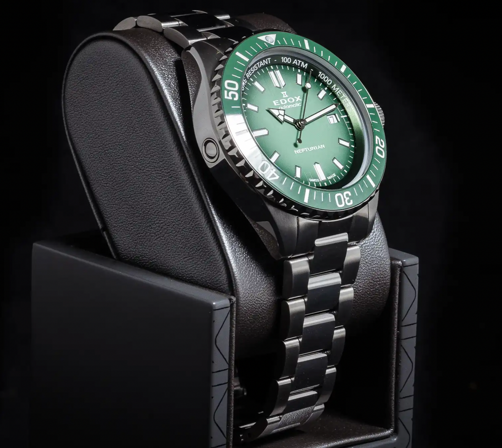 Edox Men's Neptunian Automatic Green Watch