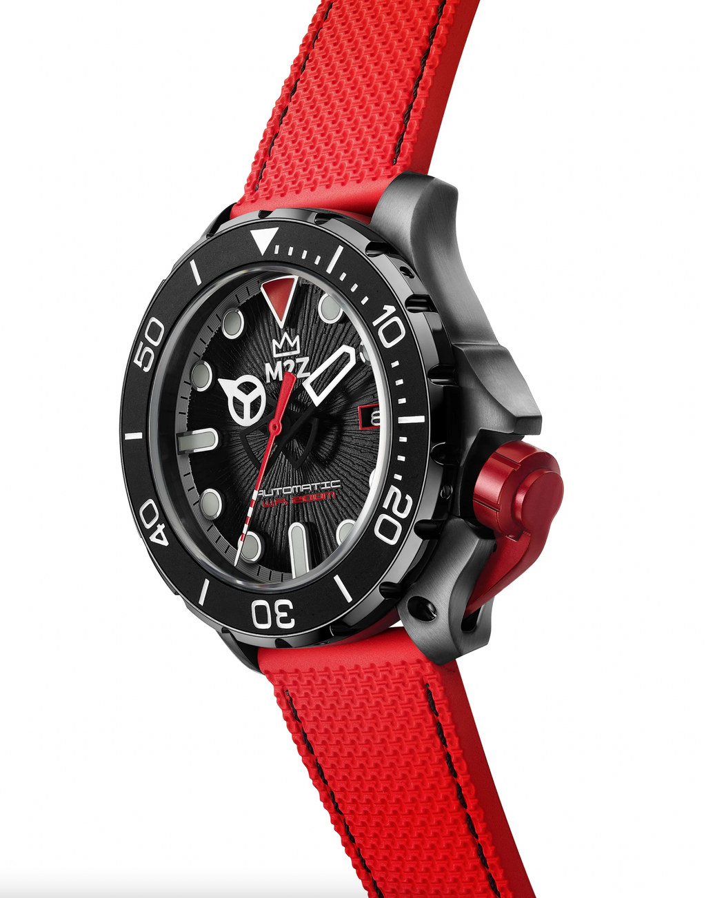 M2Z Men's Watch Diver 200 Red IP Gun
