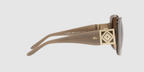 Ralph Lauren Women's Sunglasses Oversized Square Striped Havana