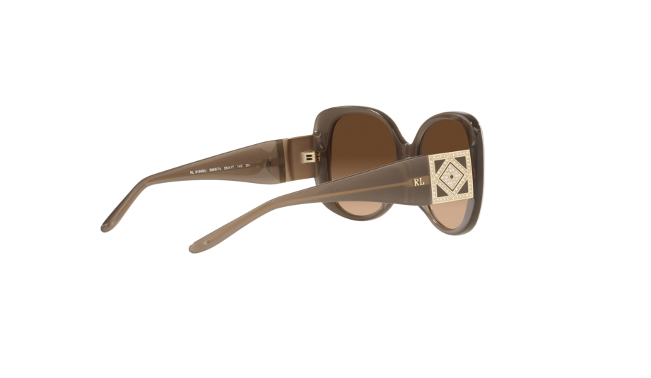 Ralph Lauren Women's Sunglasses Oversized Square Striped Havana