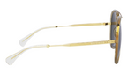 Gucci Unisex Sunglasses Oversized Pilot Gold