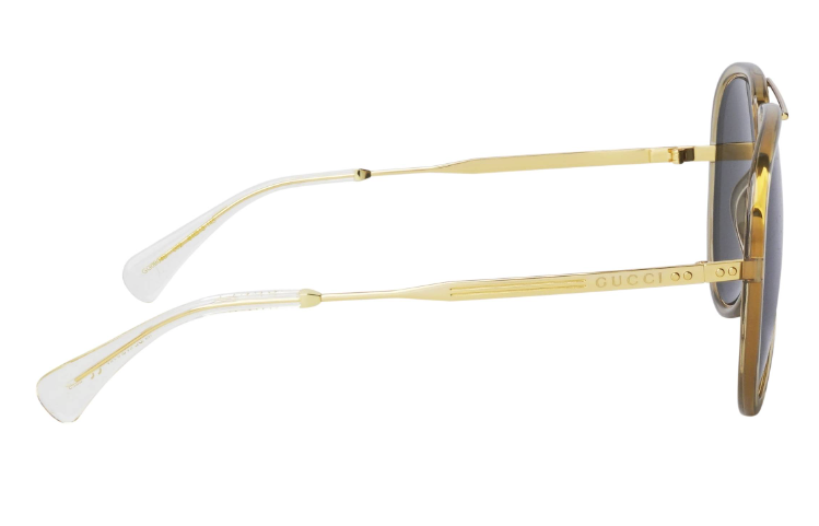 Gucci Unisex Sunglasses Oversized Pilot Gold