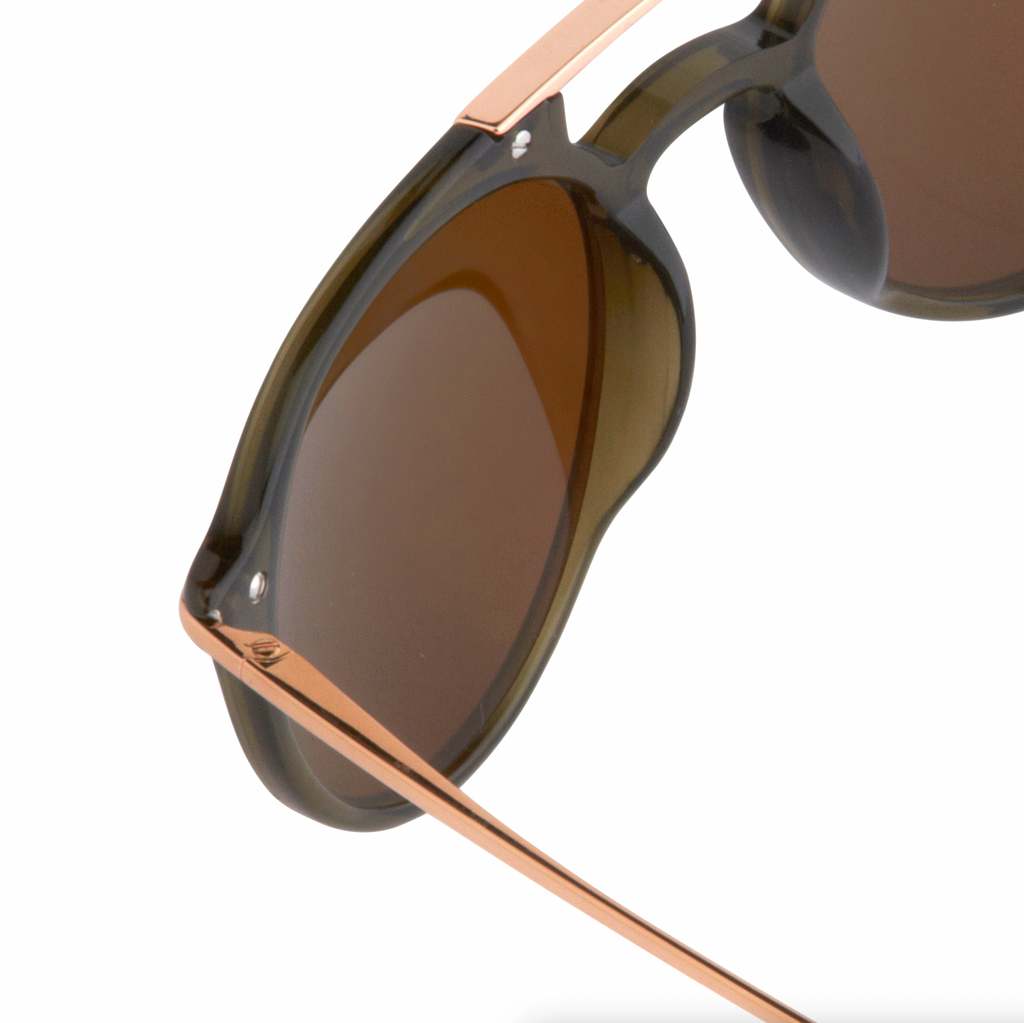 Dries Van Noten Unisex Round Brown Sunglasses