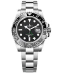 Rolex Steel GMT-Master II 40  - Black And Grey Bruce Wayne Bezel - Black Dial - Oyster Bracelet - 126710GRNR