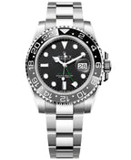 Rolex Steel GMT-Master II 40  - Black And Grey Bruce Wayne Bezel - Black Dial - Oyster Bracelet - 126710GRNR