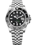 Rolex Steel GMT-Master II 40  - Black And Grey Bruce Wayne Bezel - Black Dial - Jubilee Bracelet - 126710GRNR