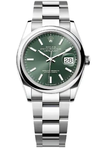 Rolex Oystersteel Datejust 36  - Mint Green Index Dial - Oyster Bracelet - 126200Goy