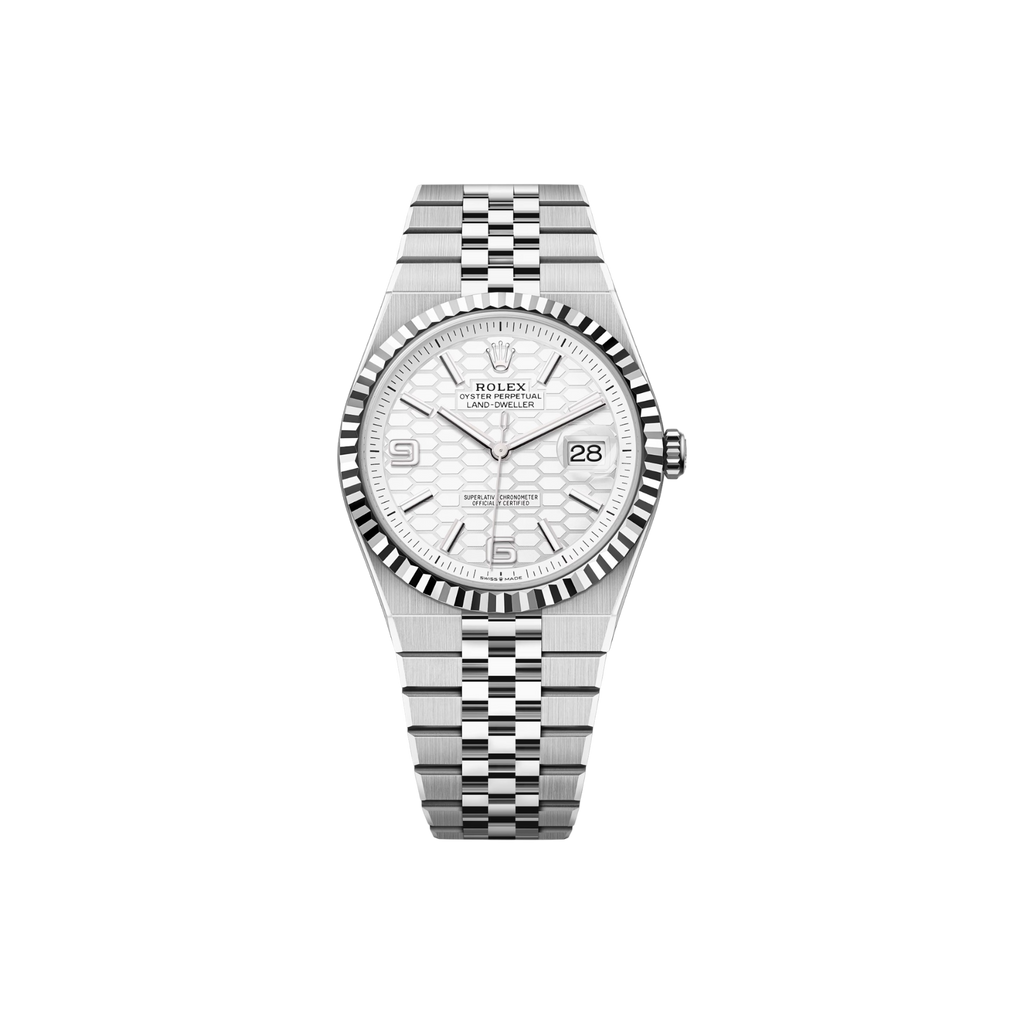 Rolex - Land-Dweller 40 - White Honeycomb Motif - 127334 - 2025