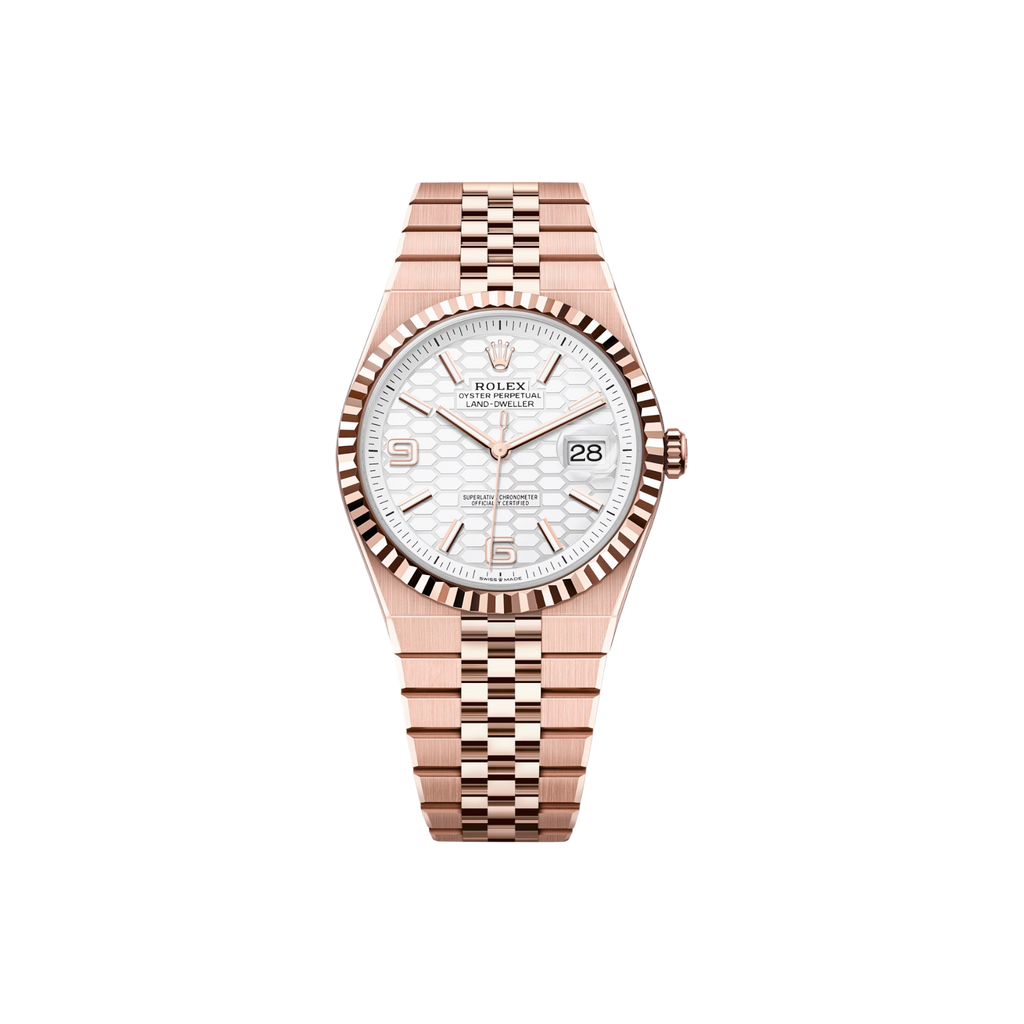 Rolex - Land-Dweller 40 - Everose Gold - White Honeycomb Motif - 127335 - 2026