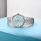 Rolex - Land-Dweller 40 - Platinum - Ice-Blue Honeycomb Motif - 127335 - 2025